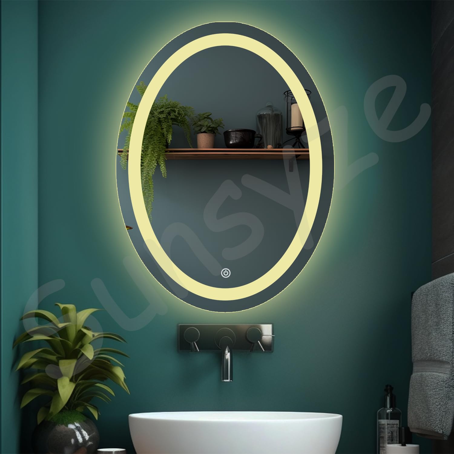 Sunsyze Modern Led Mirror for Bathroom & Bedroom, Styles Mirror with Light - Image 2