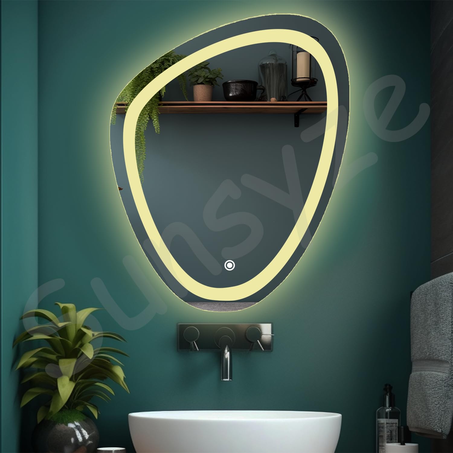 Sunsyze Modern Led Mirror for Bathroom & Bedroom, Styles Mirror with Light - Image 3